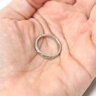 Art Deco Wedding Band - Vintage 18k White Gold Orange Blossom Eternity Ring - Vintage Circa 1930s Size 4 1/4 Bridal Fine Stacking Jewelry