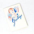 Vintage Baby Ring - 10k Yellow Gold Midi Charm Ring on Original Card - Circa 1940s Size 1/4 Shower New Mother Greetings Birth Fine Jewelry