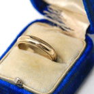 Dated 1989 Band - Modern 14k Yellow Gold Engraved "JEP to NAD 10-7-89" Ring - Estate 1980s Size 4 3/4 Wedding Unisex Milgrain Fine Jewelry