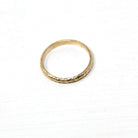 Vintage Baby Ring - 10k Yellow Gold Midi Charm Ring on Original Card - Circa 1940s Size 1/4 Shower New Mother Greetings Birth Fine Jewelry