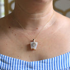 Royal Arch Masonry Fob - Edwardian 10k Rose Gold "HTWSSTKS" Chalcedony Pendant - Antique Circa 1900s Era Keystone Third Degree Mason Jewelry