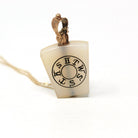 Royal Arch Masonry Fob - Edwardian 10k Rose Gold "HTWSSTKS" Chalcedony Pendant - Antique Circa 1900s Era Keystone Third Degree Mason Jewelry