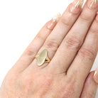 Blank Signet Ring - Estate 10k Yellow Gold Oval Ready To Personalize Engrave - Modern Circa 2000's Era Size 5 Initials Letter Fine Jewelry