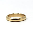 Vintage Wedding Band - Retro 14k Yellow Gold "BFH to DWK" Stacking Men's Unisex Ring - Dated 1962 Size 9 1/2 Fine Heirloom Bridal Jewelry