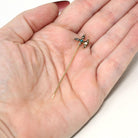 Antique Axe Stick Pin - Edwardian 14k Yellow Gold Turquoise & Seed Pearls - Vintage Early 1900s Men's Unisex Accessory Hat Tie Fine Jewelry