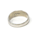 Vintage Wedding Band - Retro 14k White Gold Genuine .05 CTW Diamonds Ring - Circa 1960s Era Size 9 Infinity Arrow Fine Unisex Bridal Jewelry