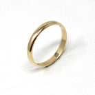Vintage Inscribed Wedding Band - Art Deco 14k Yellow Gold Timeless Ring - Circa 1930s Size 9 1/4 Classic Simple Men's Unisex Fine Jewelry