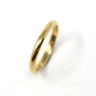 Dated 1942 Band - Late Deco Early Retro Era 18k Yellow Gold Comfort Fit 2.3 MM Band - Vintage Size 5 1/2 Fine Inscribed 40s Wedding Jewelry