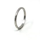 Art Deco Wedding Band - Antique Platinum Engraved Flower Eternity Designs Ring - Vintage 1920s Size 4 1/2 WWR and MC Initials Fine Jewelry