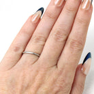 Art Deco Wedding Band - Antique Platinum Engraved Flower Eternity Designs Ring - Vintage 1920s Size 4 1/2 WWR and MC Initials Fine Jewelry