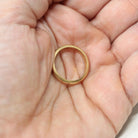Dated 1952 Band - Mid Century 14k Yellow Gold Half Round 3.2 MM Band - Vintage Size 5 Retro Era Fine Precious Inscribed Wedding Jewelry