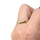 Vintage Wedding Band - Retro 10k Yellow Gold Milgrain Eternity Designs Ring - Circa 1990s Era Size 12 Stacking Unisex Bridal Fine Jewelry