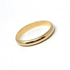 Vintage Wedding Band - 14k Yellow Gold Plain Simple Unadorned Minimal Unisex Ring - Retro Size 10 1/2 Stacking Men's Women's Bridal Jewelry