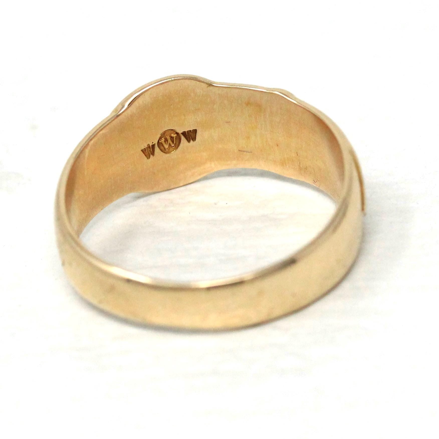 Antique Buckle Ring - Edwardian 10k Yellow Gold Belt Band - Vintage Circa 1900s Era Size 7 "IT" Men's Unisex Minimalist Wedding Fine Jewelry