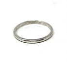 Art Deco Wedding Band - Vintage Era 18k White Gold Eternity Wheat Design Ring - Dated 1929 Size 4 3/4 Wedding Bridal Stacking Fine Jewelry