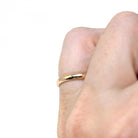 Antique Wedding Band - Edwardian 14k Yellow Gold 2.8 MM Unadorned Ring - Circa 1900s Era Size 5 1/2 Stacking Unisex Fine Birdal Jewelry