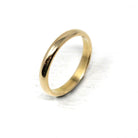 Vintage Wedding Band - Retro 14k Yellow Gold Unisex Round Stack Statement Ring - Circa 1970s Size 8 1/2 Fine Minimalist "Romany" 70s Jewelry