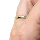 Vintage Wedding Band - Retro 14k Yellow Gold Unisex Round Stack Statement Ring - Circa 1970s Size 8 1/2 Fine Minimalist "Romany" 70s Jewelry