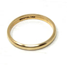 Retro Gold Wedding Ring - Vintage Circa 1940s 14k Yellow Gold 3.0 MM Plain Band - Retro Era Size 11 Unisex Stacking Fine Bristol Jewelry