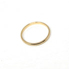 Estate Wedding Band - Minimalist Modern 1990s 14k Yellow Gold Unadorned Plain Polished Ring- Size 5.75 90s Simple Stacking Fine Jewelry