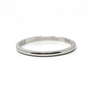 Antique Wedding Band - Art Deco 18k White Gold Inscribed Ring - Vintage Engraved 1928 Size 6 1/2 Unisex Style 1920s Era Wedding Fine Jewelry