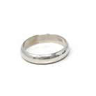 Mid Century Wedding Band - Vintage 14k White Gold Plain Bridal Ring - Circa 1950s Era Size 9 3/4 Men's Unisex Wide Polished Fine 50s Jewelry
