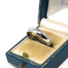 Mid Century Wedding Band - Vintage 14k White Gold Plain Bridal Ring - Circa 1950s Era Size 9 3/4 Men's Unisex Wide Polished Fine 50s Jewelry