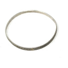 Vintage Sterling Silver Bracelet - Retro Engraved Eternity Designs Skinny Bangle - Circa 1960s Era Statement Stacking Accessory 60s Jewelry