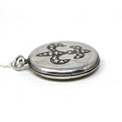 Fleur De Lis Locket - Antique Sterling Silver Locket Pendant Necklace - Edwardian Circa 1910s French Lily Statement Engraved Photos Jewelry
