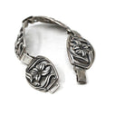 Vintage Flower Bracelet - Retro Sterling Silver Floral Nature Inspired Panel Clasp Statement - Circa 1960s Era Fashion Accessory 60s Jewelry