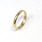 Vintage Inscribed Wedding Band - Art Deco 14k Yellow Gold Timeless Ring - Circa 1930s Size 9 1/4 Classic Simple Men's Unisex Fine Jewelry