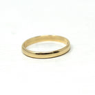 Vintage Inscribed Wedding Band - Art Deco 14k Yellow Gold Timeless Ring - Circa 1930s Size 9 1/4 Classic Simple Men's Unisex Fine Jewelry