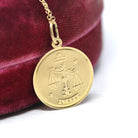 Vintage Libra Pendant - Retro 14k Yellow Gold Scales Astrological Sign Necklace - Circa 1970s Era Zodiac Celestial Air Element Fine Jewelry