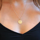 Vintage Libra Pendant - Retro 14k Yellow Gold Scales Astrological Sign Necklace - Circa 1970s Era Zodiac Celestial Air Element Fine Jewelry