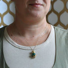 Gemstone Cat Charm - Retro Era 10k Yellow Gold Genuine Aventurine Bead Pendant - Circa 1970s Assembled Kitty Fine Figural Feline Jewelry