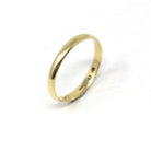 Vintage Wedding Band - Retro 14k Yellow Gold Plain Unadorned Polished "8/5/48" Ring - Circa 1940s Era Size 6 Stacking Dainty Fine Jewelry