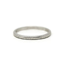 Art Deco Wedding Band - Antique Platinum Engraved Flower Eternity Designs Ring - Vintage 1920s Size 4 1/2 WWR and MC Initials Fine Jewelry