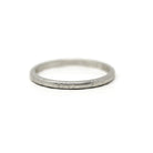 Art Deco Wedding Band - Antique Platinum Engraved Flower Eternity Designs Ring - Vintage 1920s Size 4 1/2 WWR and MC Initials Fine Jewelry