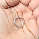 Art Deco Wedding Band - Vintage 18k White Gold Flower Stations Eternity Ring - Circa 1930s Era Size 5 1/2 Fine Bridal Stacking Jewelry