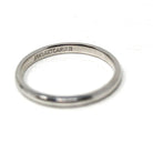 Vintage Wedding Band - Mid Century 14k White Gold Plain Stacking Ring - Circa 50s Size 7 1/2 Signed Art Carved JR Wood Bridal Fine Jewelry