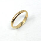 Vintage Wedding Band - 14k Yellow Gold Plain Simple Unadorned Minimal Unisex Ring - Retro Size 10 1/2 Stacking Men's Women's Bridal Jewelry