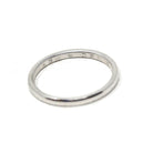 Antique Wedding Band - Retro 18k White Gold Plain Unadorned Ring - Dated 1975 Size 8 1/2 Unisex Style Fine Inscribed Jewelry Stamped "Jabel"