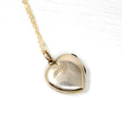 Antique Heart Locket - Edwardian 9k Rosy Yellow Gold Seed Pearl Leaf Pendant Necklace - Circa 1910s Era Keepsake Photograph Photo Jewelry