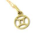 Estate Gemini Charm - Modern 18k Yellow Gold Symbol Air Element Pendant Necklace - Circa 1990s Era Zodiac Italian Italy Fine 90s Jewelry