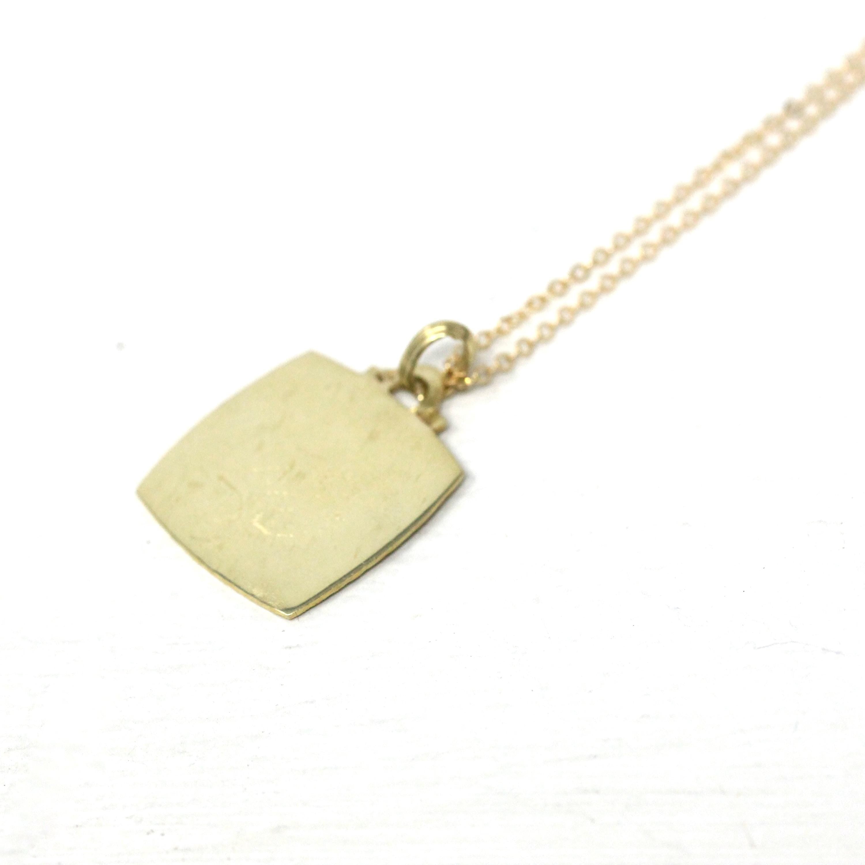 Estate Libra Charm - Modern 14k Yellow Gold Scales Astrological Sign Necklace Pendant - Circa 1990s Zodiac Celestial Air Element 90s Jewelry