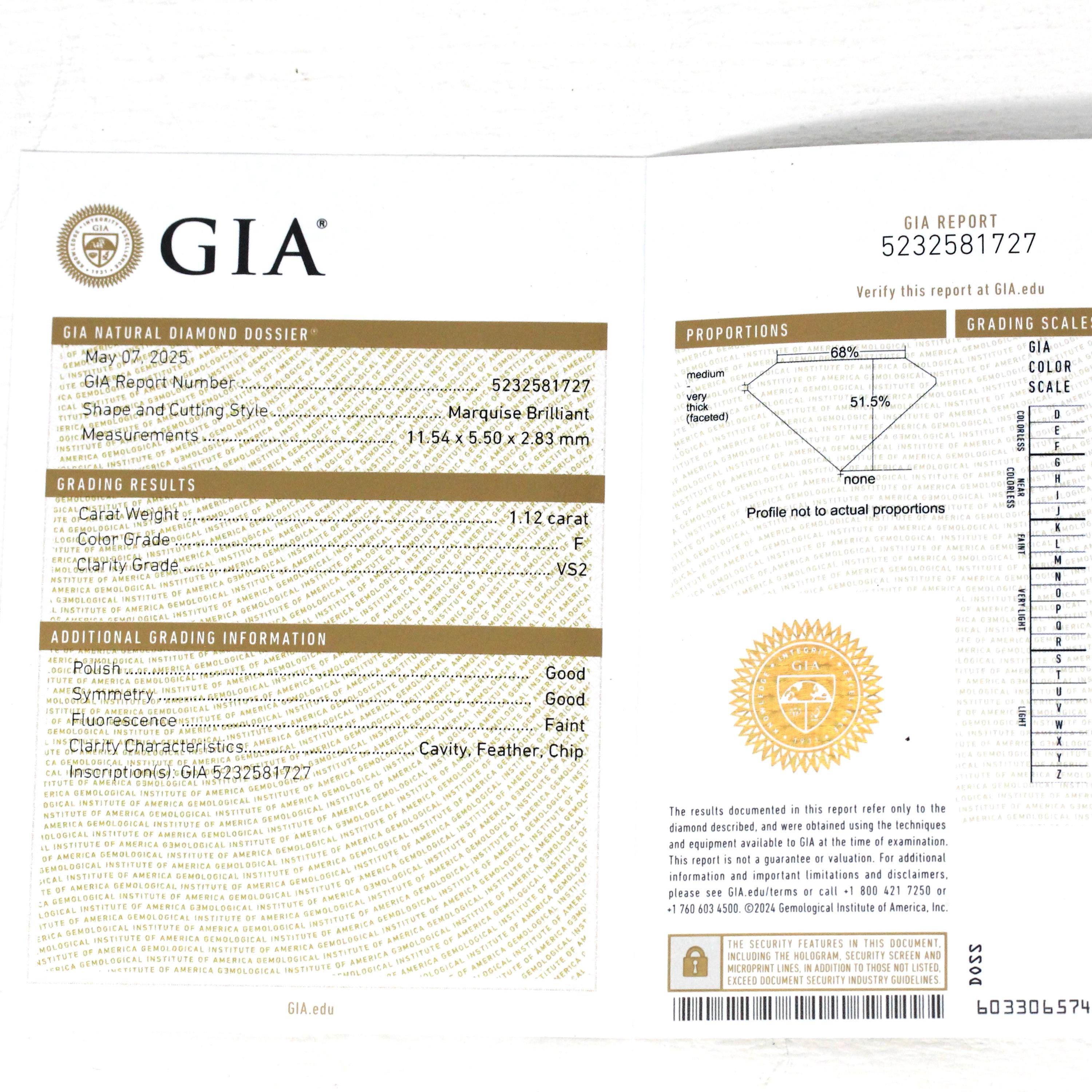 Marquise Engagement Ring - Vintage Platinum 1.26 CTW Natural Diamond - Circa 60s Size 8 Three Stone Baguettes Fine Bridal GIA Report Jewelry