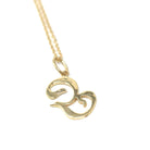 Letter "G" Charm - Estate 10k Yellow Gold Single Cursive Initial Necklace Pendant - Vintage Circa 1990s Era Petite Dainty Fine 90s Jewelry