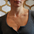 Letter "G" Charm - Estate 10k Yellow Gold Single Cursive Initial Necklace Pendant - Vintage Circa 1990s Era Petite Dainty Fine 90s Jewelry