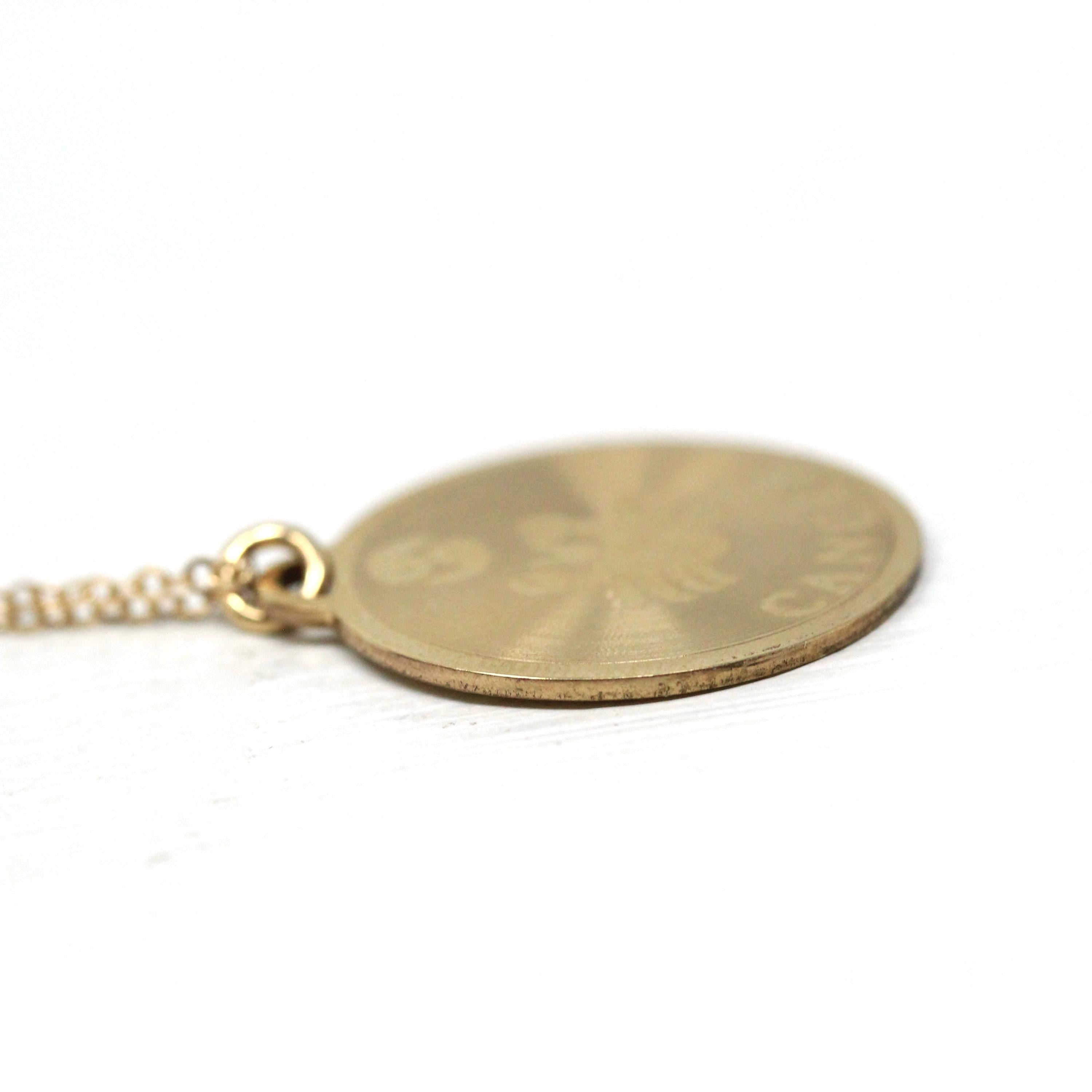 Vintage Cancer Charm - Retro Gold Filled Crab Astrological Sign Necklace Pendant - Circa 1970s Zodiac Celestial Water Element Jewelry