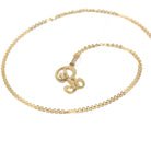 Letter "R" Charm - Estate 10k Yellow Gold Single Cursive Initial Necklace Pendant - Vintage Circa 1990s Era Petite Dainty Fine 90s Jewelry